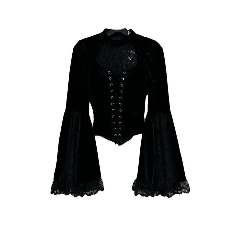 Gothic bell sleeve top